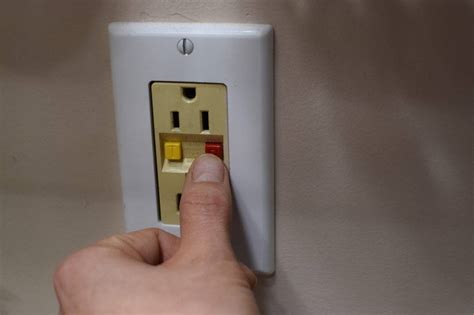 power outlet with reset button